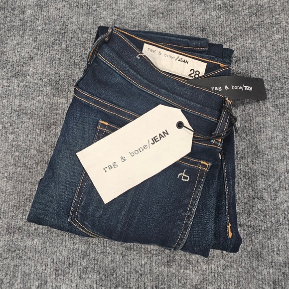 rag & bone Denim - New rag & bone/JEAN Skinny Jeans Women's Size 28 Bedford Dark Indigo Stretch